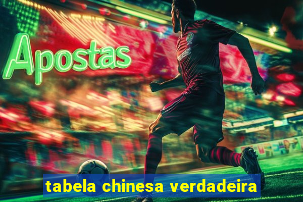 tabela chinesa verdadeira