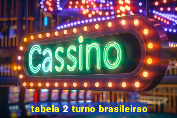 tabela 2 turno brasileirao